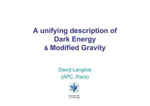 A unifying description of Dark Energy Modified Gravity &amp;