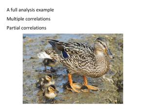 A full analysis example Multiple correlations Partial correlations