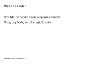 Week 12 Hour 1  How NOT to handle binary responses variables.