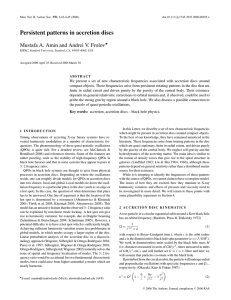 Persistent patterns in accretion discs