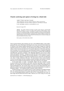 Chaotic scattering and capture of strings by a black hole