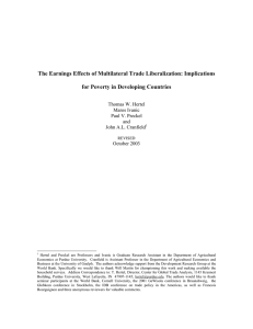 The Earnings Effects of Multilateral Trade Liberalization: Implications