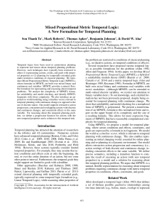 Mixed Propositional Metric Temporal Logic: A New Formalism for Temporal Planning