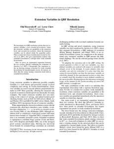 Extension Variables in QBF Resolution Olaf Beyersdorff and Leroy Chew Mikol´aˇs Janota