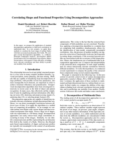 Correlating Shape and Functional Properties Using Decomposition Approaches