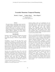 Tractable Monotone Temporal Planning