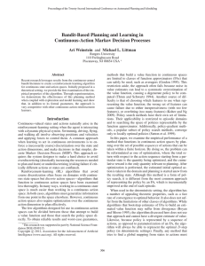 Bandit-Based Planning and Learning in Continuous-Action Markov Decision Processes