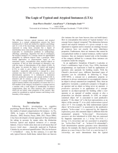 The Logic of Typical and Atypical Instances (LTA)