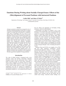 Emotions During Writing about Socially-Charged Issues: Effects of the