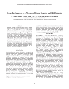 Game Performance as a Measure of Comprehension and Skill Transfer