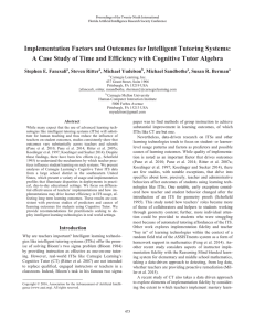 Implementation Factors and Outcomes for Intelligent Tutoring Systems: