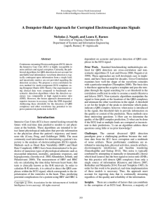 A Dempster-Shafer Approach for Corrupted Electrocardiograms Signals