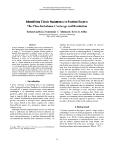 Identifying Thesis Statements in Student Essays: