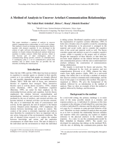 A Method of Analysis to Uncover Artefact-Communication Relationships