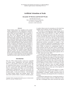 Artificial Attention at Scale Alexander M Morison and David D Woods