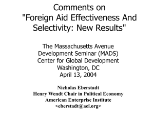 Comments on &#34;Foreign Aid Effectiveness And Selectivity: New Results&#34;