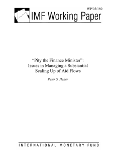 “Pity the Finance Minister”: Issues in Managing a Substantial WP/05/180