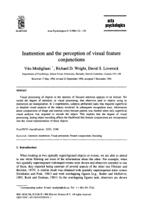 conjunctions acta psychologica Inattention  and the perception of visual feature