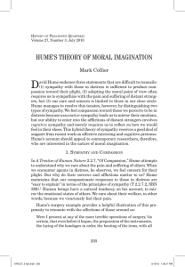 D hume’s Theory of moral imaginaTion Mark Collier