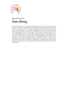 Data Mining Special Track on