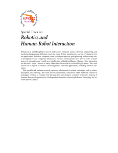 Robotics and Human-Robot Interaction Special Track on