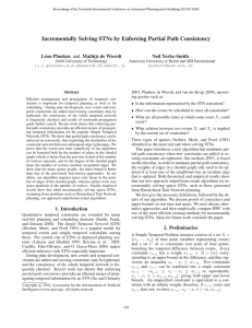 Incrementally Solving STNs by Enforcing Partial Path Consistency Neil Yorke-Smith