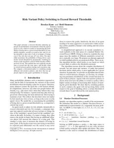 Risk-Variant Policy Switching to Exceed Reward Thresholds