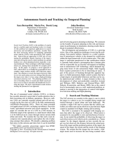 Autonomous Search and Tracking via Temporal Planning John Bookless