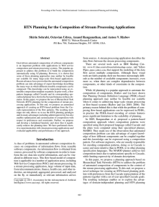 HTN Planning for the Composition of Stream Processing Applications