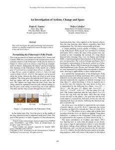 An Investigation of Actions, Change and Space Paulo E. Santos Pedro Cabalar