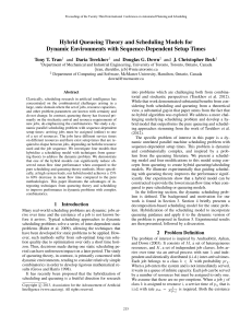 Hybrid Queueing Theory and Scheduling Models for