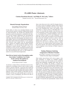 FLAIRS Poster Abstracts Chutima Boonthum-Denecke and Philip M. McCarthy,