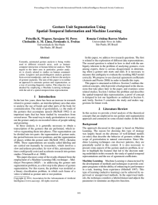 Gesture Unit Segmentation Using Spatial-Temporal Information and Machine Learning