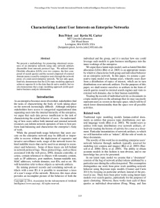 Characterizing Latent User Interests on Enterprise Networks