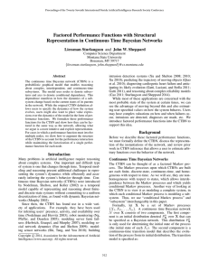 Factored Performance Functions with Structural Representation in Continuous Time Bayesian Networks