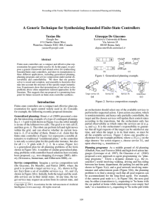 A Generic Technique for Synthesizing Bounded Finite-State Controllers Yuxiao Hu