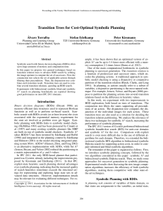 Transition Trees for Cost-Optimal Symbolic Planning ´ Alvaro Torralba Stefan Edelkamp