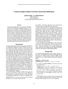 Counterexample-Guided Cartesian Abstraction Refinement Jendrik Seipp and Malte Helmert