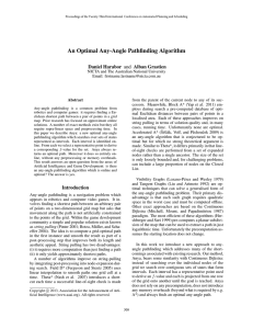 An Optimal Any-Angle Pathfinding Algorithm Daniel Harabor and Alban Grastien
