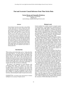 Fast and Accurate Causal Inference from Time Series Data Related work