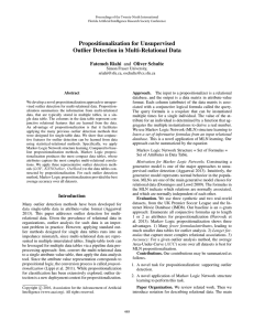 Propositionalization for Unsupervised Outlier Detection in Multi-Relational Data