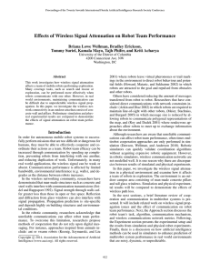 Effects of Wireless Signal Attenuation on Robot Team Performance