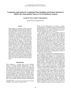 Comparing Approaches for Combining Data Sampling and Feature Selection to