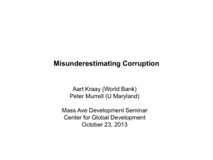 Misunderestimating Corruption