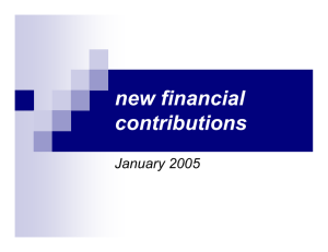 new financial contributions January 2005