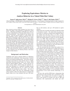 Exploring Equivalence Metrics to Susan P. Imberman, Ph.D.