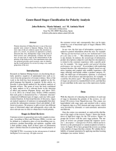 Genre-Based Stages Classification for Polarity Analysis