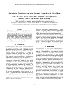 Optimizing Question-Answering Systems Using Genetic Algorithms