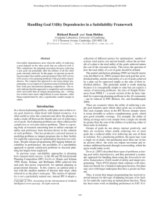 Handling Goal Utility Dependencies in a Satisﬁability Framework