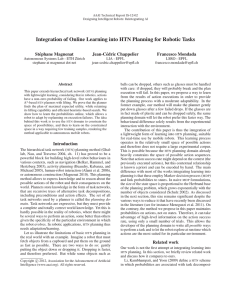 Integration of Online Learning into HTN Planning for Robotic Tasks